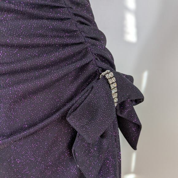 Vintage Nites Prom Dress Maxi Gown 6 Purple Y2K Fairy Goth Ombre Whimsigoth Bow - Picture 4 of 13